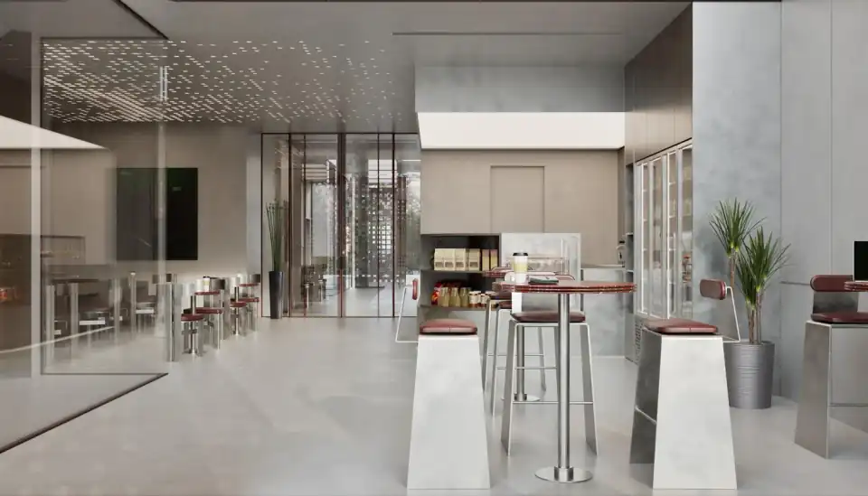 Café seating at Fairway Junction